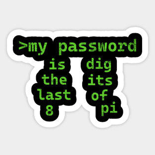 Pi Password Sticker